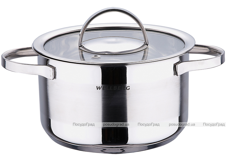 Каструля Wellberg Superior 6л зі скляною кришкою