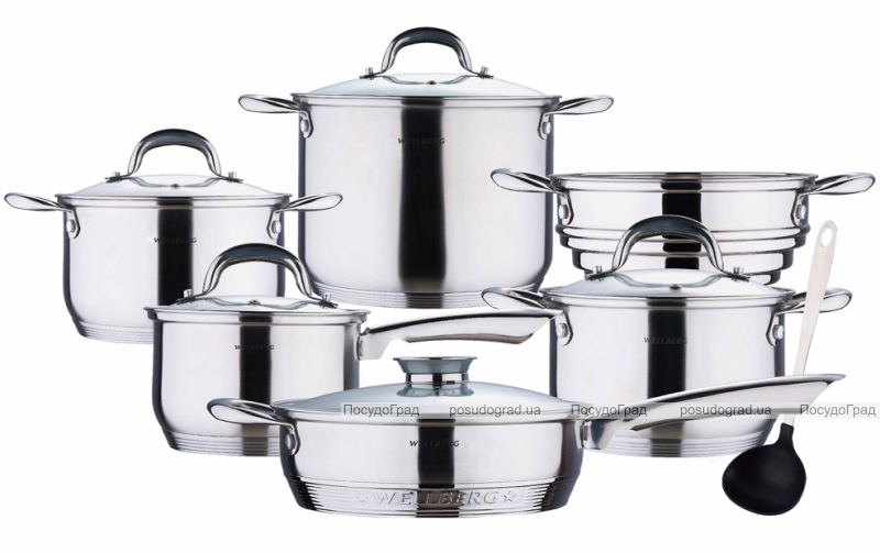 Набор кастрюль Wellberg Big Cook 12 предметов
