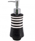 Дозатор для жидкого мыла Wellberg Black&White 7.2x7.2x14.3см