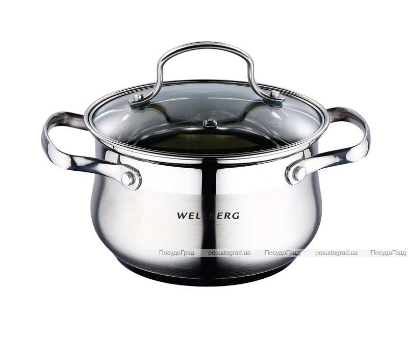 Кастрюля Wellberg Style Pot 2,8л со стеклянной крышкой