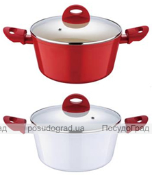 Каструля Wellberg Foodie Ø28см 7л кольорова зі скляною кришкою