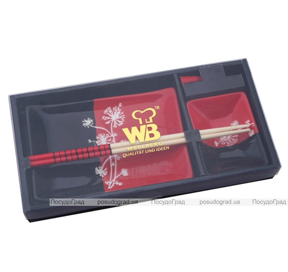 Набір для суші Wellberg Red&Black 4 предмета