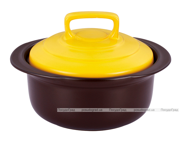 Кастрюля керамическая Wellberg с цветной крышкой 1,8л