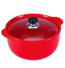 Каструля Wellberg Vigoroso Red 3.5л з вогнетривкої кераміки зі скляною кришкою