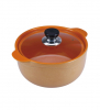 Каструля Wellberg Vigoroso Orange 1.8л з вогнетривкої кераміки зі скляною кришкою