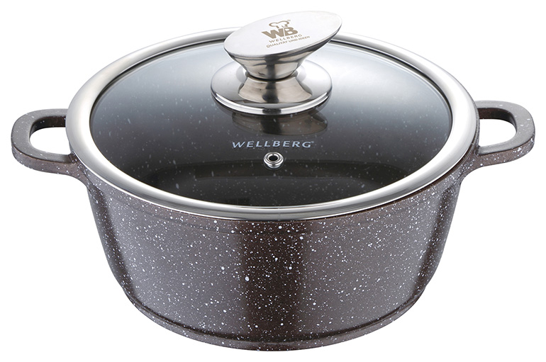 Каструля Wellberg Kasian 2.6л з мармуровим покриттям