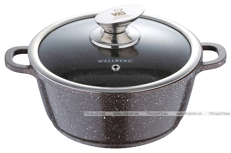 Кастрюля Wellberg Kasian 2.6л с мраморным покрытием