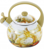 Чайник емальований Wellberg Gardenia 2.2л кольоровий зі свистком