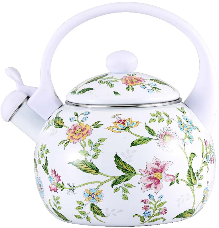 Чайник емальований Wellberg Gardenia-A 2.2л кольоровий зі свистком