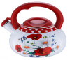 Чайник емальований Wellberg Enamel Red&White 3,2л зі свистком