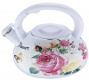 Чайник емальований Wellberg Enamel Red&White 3,2л зі свистком