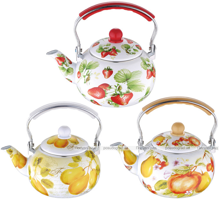 Чайник емальований Wellberg Fruit Cocktail 2.2л, індукція