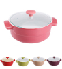 Каструля керамічна Wellberg Ideen 1,5л кольорова зі скляною кришкою