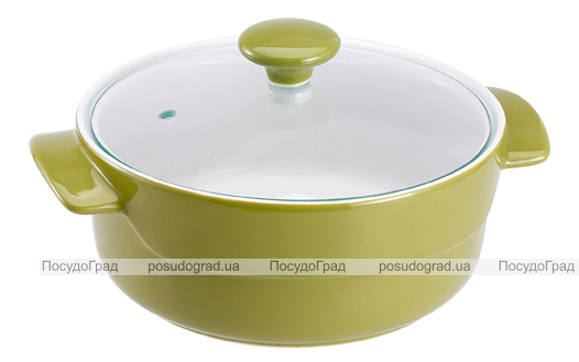Каструля керамічна Wellberg Ideen 1,5л кольорова зі скляною кришкою