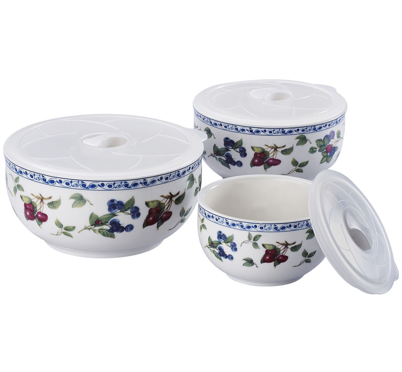 Порцелянові ємності для продуктів Sempre II з кришками 3шт