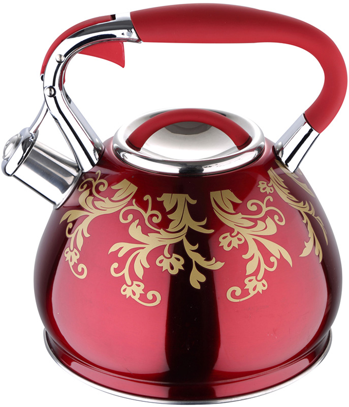 Чайник Wellberg Flame 4.5л індукційний, зі свистком, червоний