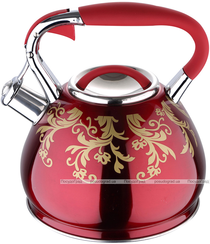 Чайник Wellberg Flame 4.5л індукційний, зі свистком, червоний