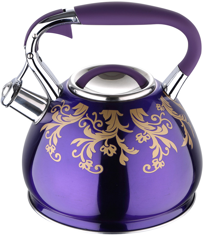 Чайник Wellberg Flame 4.5л індукційний, зі свистком, фіолетовий