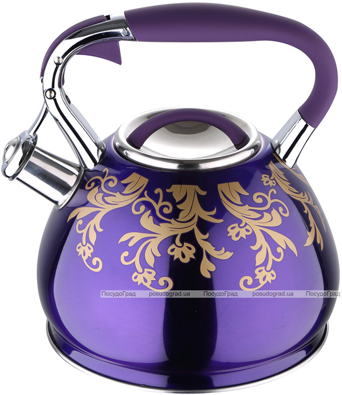 Чайник Wellberg Flame 4.5л індукційний, зі свистком, фіолетовий