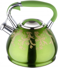 Чайник Wellberg Flame 4.5л індукційний, зі свистком, зелений